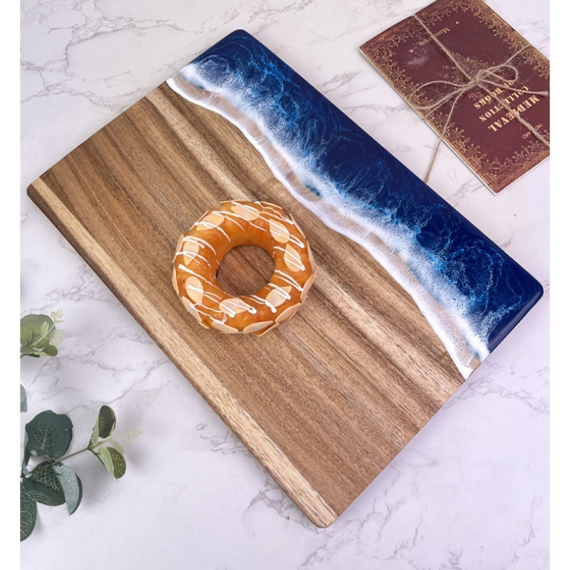 Woodworking Resin - Tabla de cortar de acacia de